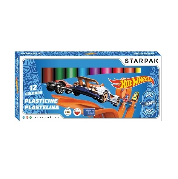 Plastelina Starpak, 12 kolorów - Hot Wheels (337501)