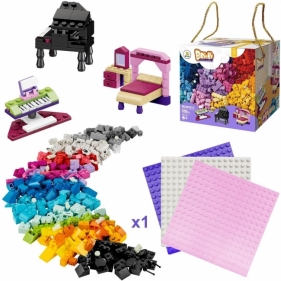 Klocki 520 elementów + podstawa