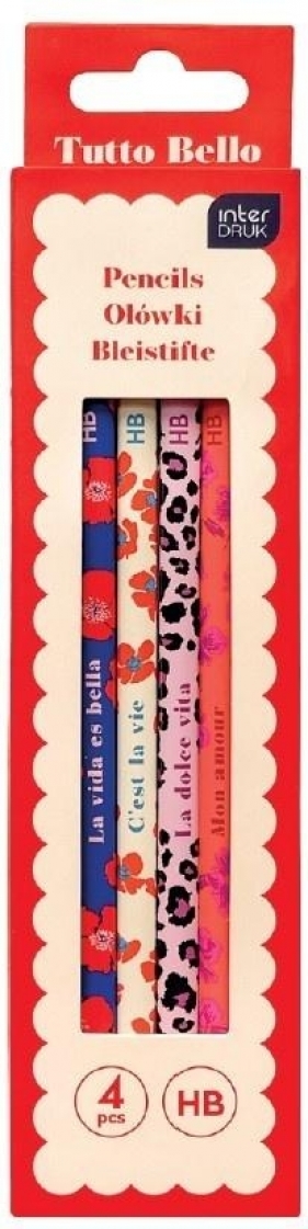 Ołówki z gumką 4szt