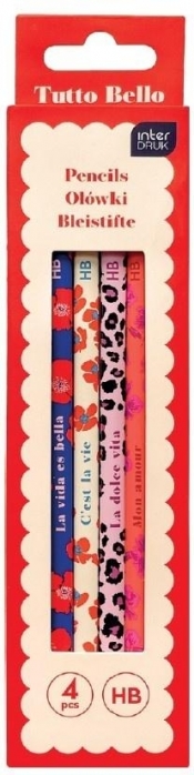 Ołówki z gumką 4szt