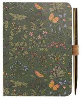 ACS Voysey Notatnik A6 linia z długopisem Ogród