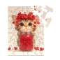 Puzzle drewniane 50: Kotek pełen miłości