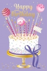  Karnet Urodziny - Lilac Birthday Cake