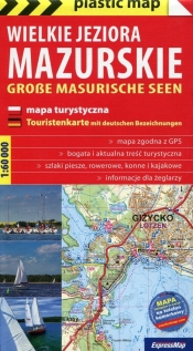 Wielkie Jeziora Mazurskie mapa turystyczna 1:60 000