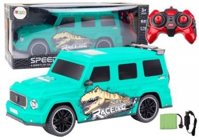 Auto R/C z dinozaurem 1:10 zielone