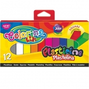Plastelina kwadratowa Colorino Kids, 12 kolorów - neon (57417PTR)