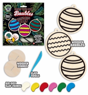 Zestaw do kolorowania plasteliną na drewnie - Bąbki