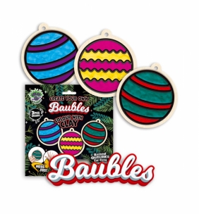 Zestaw do kolorowania plasteliną na drewnie - Bąbki