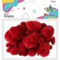 Pompony akrylowe, 45 szt. - czerwone (438537)