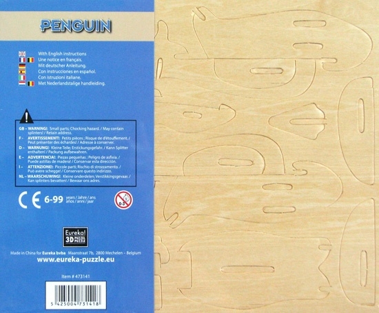 Łamigłówka drewniana Gepetto - Pingwin