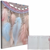 Kalendarz 2026 A4 tygodniowy Łapacze Pastel