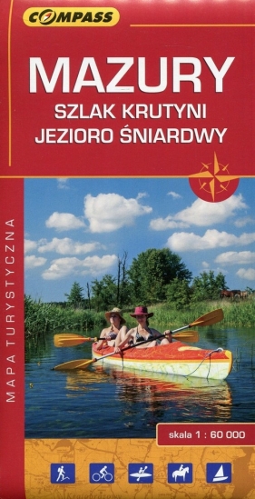 Mazury Szlak Krutyni Jezioro Śniardwy Mapa turystyczna 1:60 000