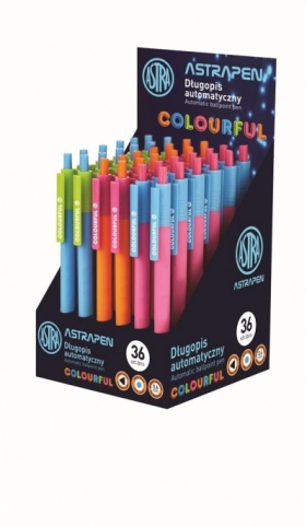 Długopis automatyczny Colorful 0.6mm (36szt) ASTRA
