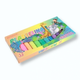Plastelina 12 kolorów pastel