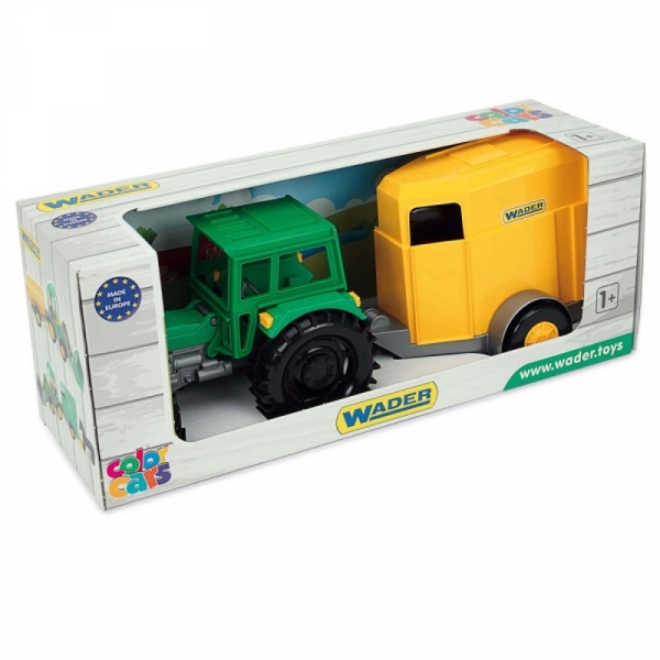 Traktor Farmer z przyczepą dla konia 38 cm (35020b)