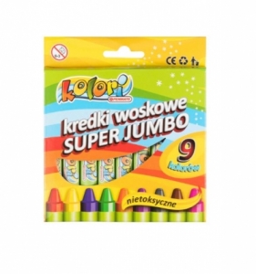 Kredki woskowe Super Jumbo 9 kolorów PENMATE