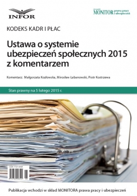 Ustawa o systemie ubezpieczeń społecznych 2015 z komentarzem