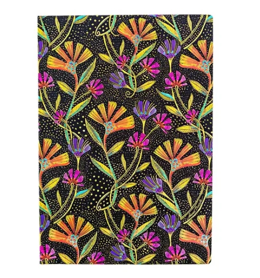 <img src='https://webimage.pl/pics/419/7/dFB9741-9.png' style='height:440px' /> Notatnik w kropki Paperblanks Wild Flowers Flexi Midi
