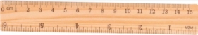 Linijka drewniana 15cm 80941