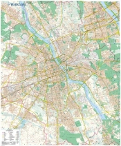 Warszawa mapa ścienna laminowana