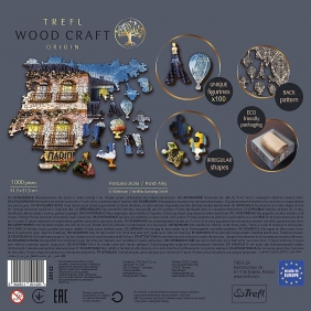 Trefl, Puzzle drewniane 1000: Francuska uliczka (20142)