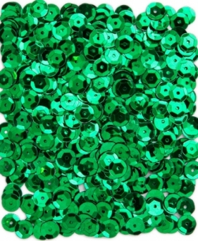 Cekiny metalizowane 9 mm, 15 g - zielone ciemne (DPCE-064) - DPCE-064