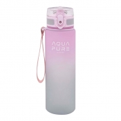 Astra, Bidon Aqua Pure 600 ml - pink/grey