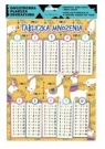 Plansza edukacyjna A4 tabliczka mnożenia lamy