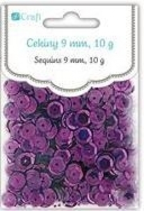 CEKINY OKRAGLE 9MM 10G FIOLETOWE METALICZNE BPZ-DP CRAFT - DPCE-027