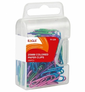 Spinacze kolorowe TY-120, 100szt, EAGLE