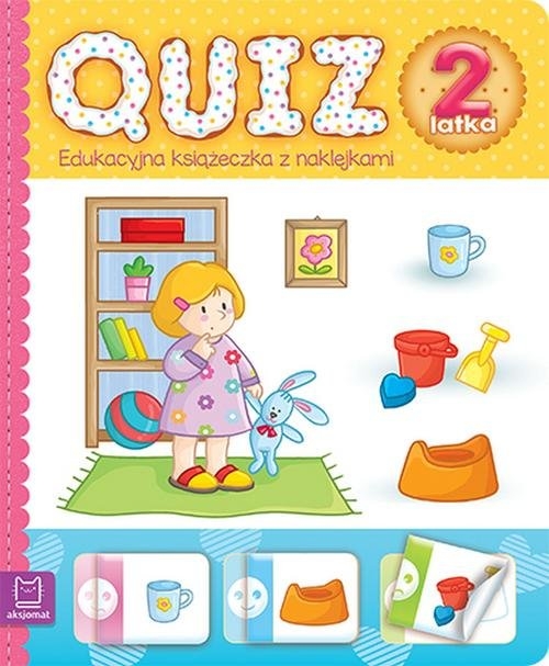 Quiz 2-latka Edukacyjna książeczka z naklejkami