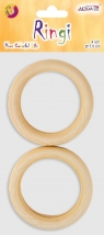 Ringi drewniane 7,5cm 4szt