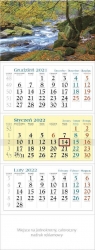 Kalendarz 2022 trójdzielny KT 04 STRUMIEŃ