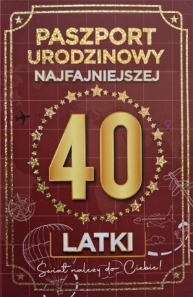 Karnet Urodziny 40 Nowy paszport damskie