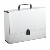 Teczka z rączką A4 10cm srebrna PENMATE