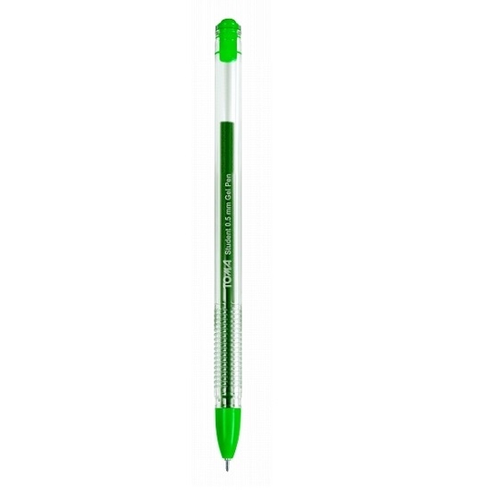 Długopis żelowy Student, 20 sztuk - zielony