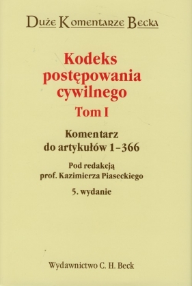 Kodeks postępowania cywilnego t.1 - <br />