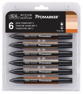 Zestaw pisaków Promarker Winsor & Newton - Skin Tones set 2, 6 kolorów (0290077)