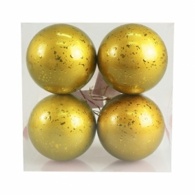 Bombki z efektem rosy złote 4szt