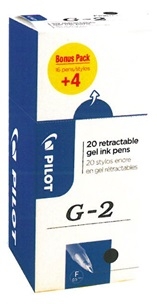 Długopis żelowy G2 czarny box 20szt.