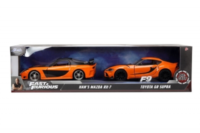 Zestaw pojazdów metalowych 1:32 JADA F&F Mazda+Toyota dwupak