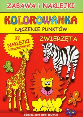 Łączenie punktów Zwierzęta Zabawa i naklejki - Beata Guzowska