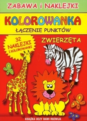 Łączenie punktów Zwierzęta Zabawa i naklejki - Beata Guzowska