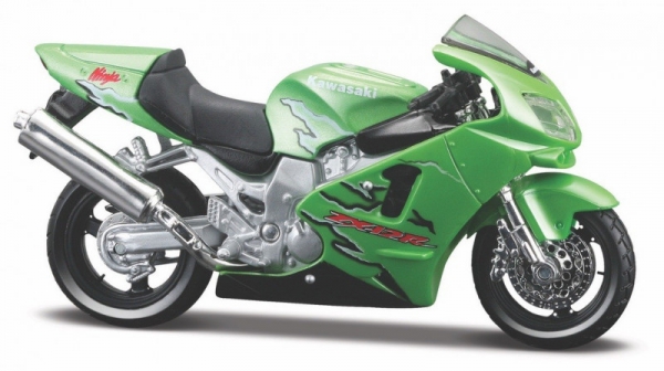 Model metalowy Motocykl Kawasaki Ninja ZR-12R 1/18 z podstawką (10139300/77242)
