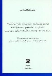 Materiały do diagnozy pedagogicznej umiejętności pisania i czytania uczniów