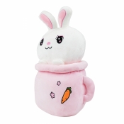 Maskotka z kocykiem - króliczek w kubku, 45 cm