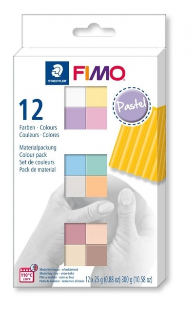 Fimo Soft, 12 x 25g - kolory Pastelowe