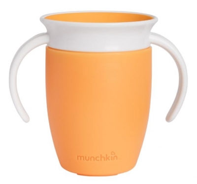 Kubek treningowy z uchwytami Munchkin Miracle 360° 207ml pomarańczowy