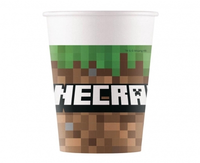 Kubeczki papierowe Minecraft 200ml 8szt