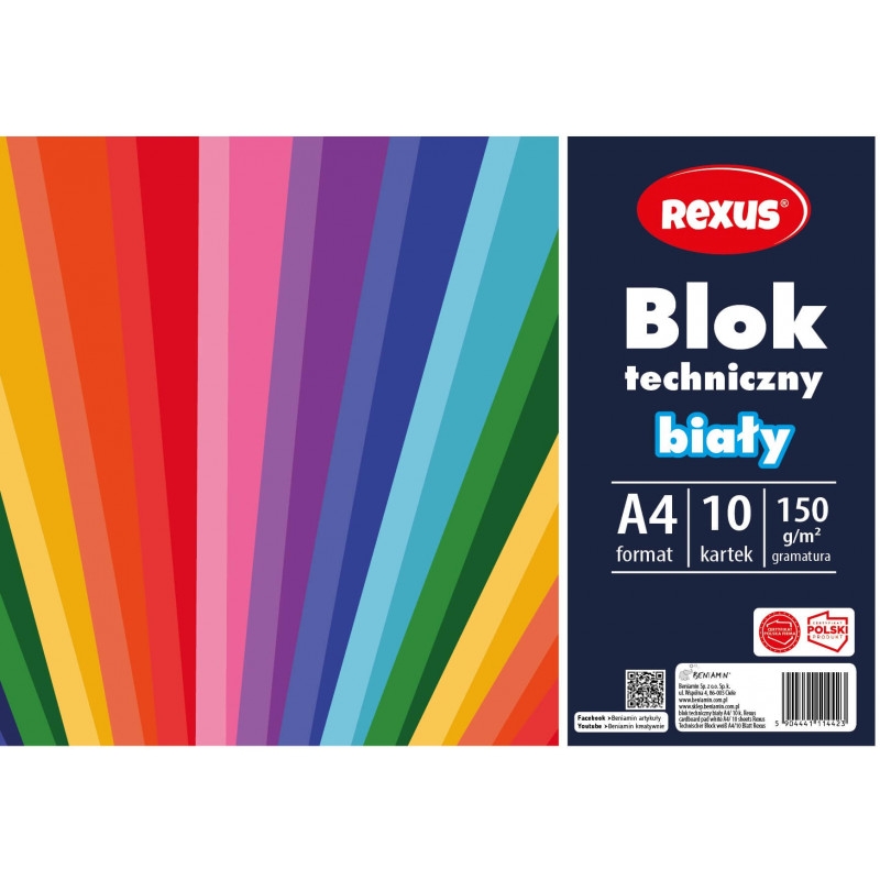 Blok techniczny A4/10k biały, 1 szt